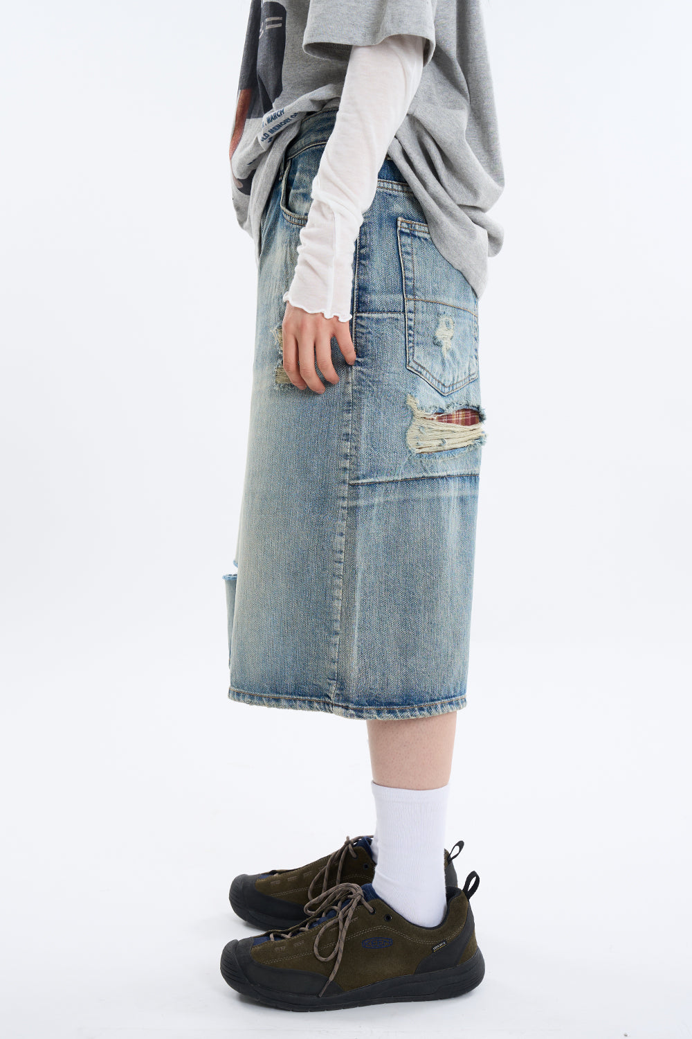 Checker Layered Shorts