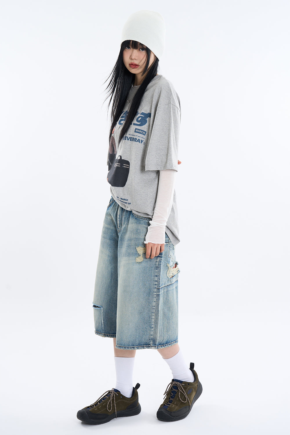 Checker Layered Shorts