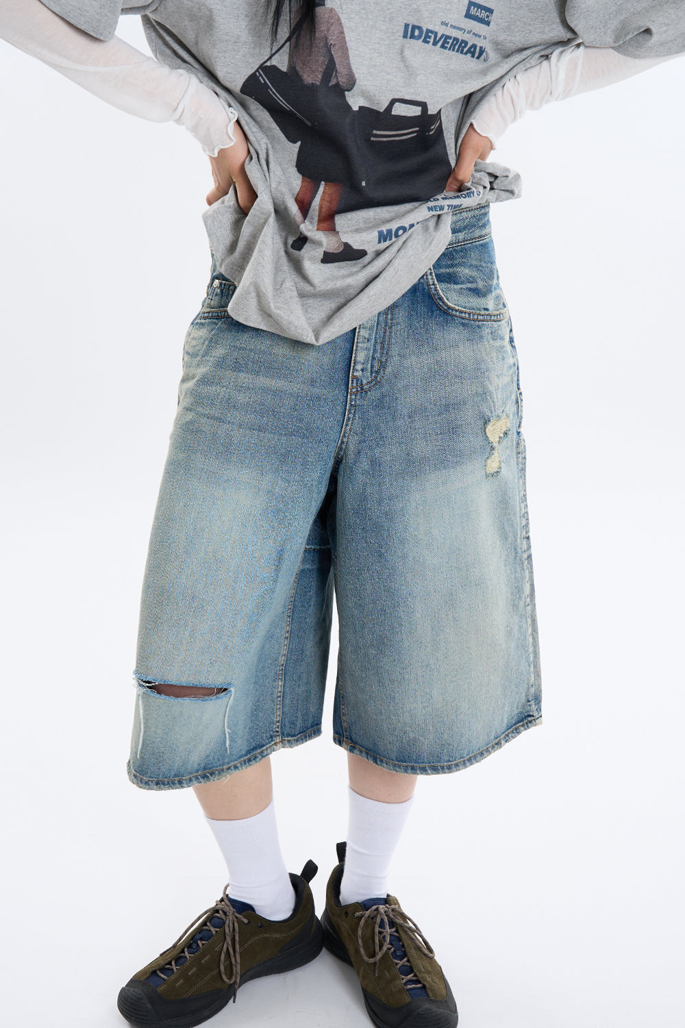 Checker Layered Shorts