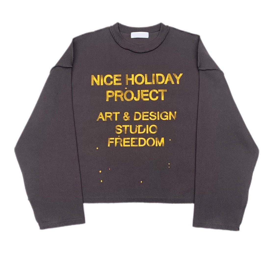 Ink Drop Crop LS Tee