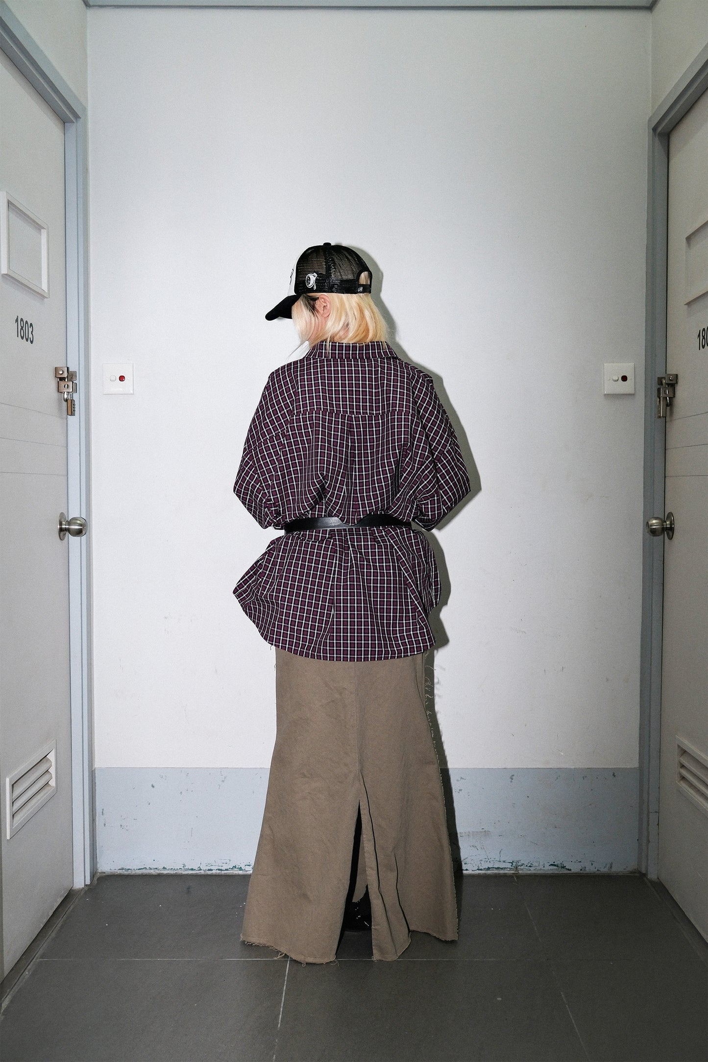 Distressed Fishtail Skirt