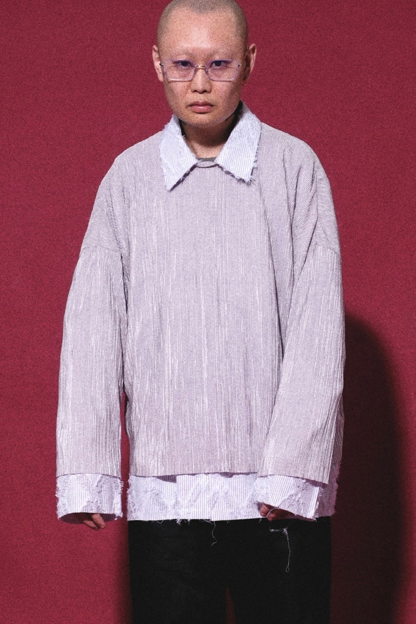 Pleated Shiny Tee