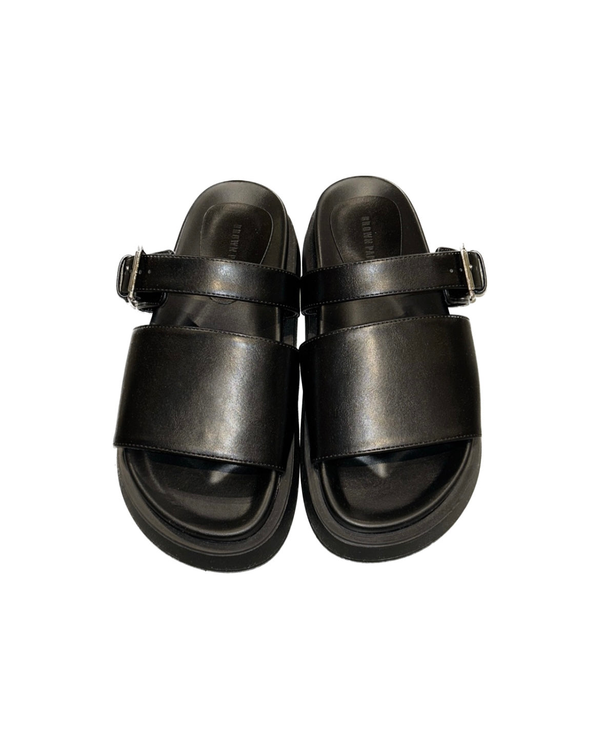 Buckle Platform Slippers