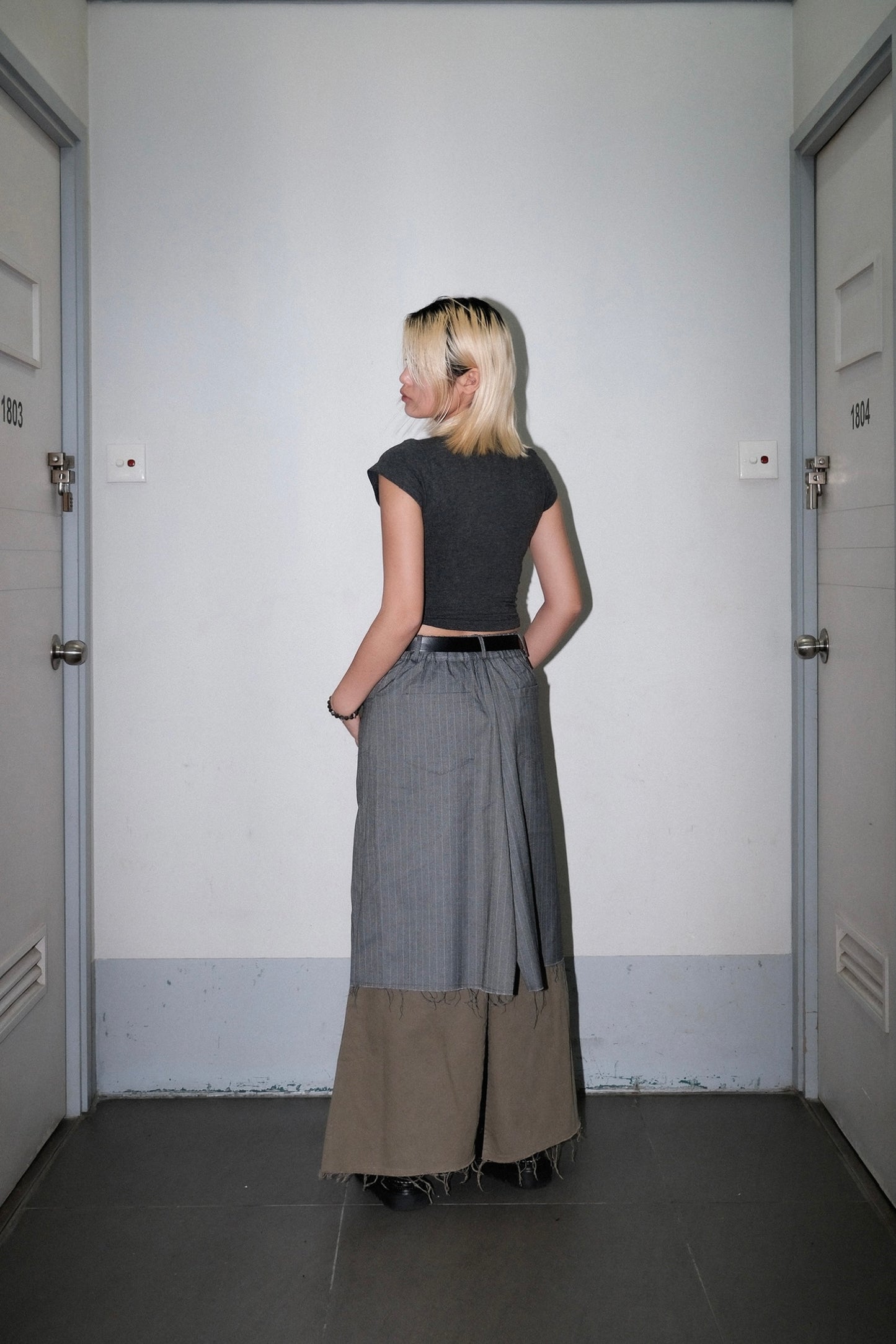 Shoa Stripe Midi skirt