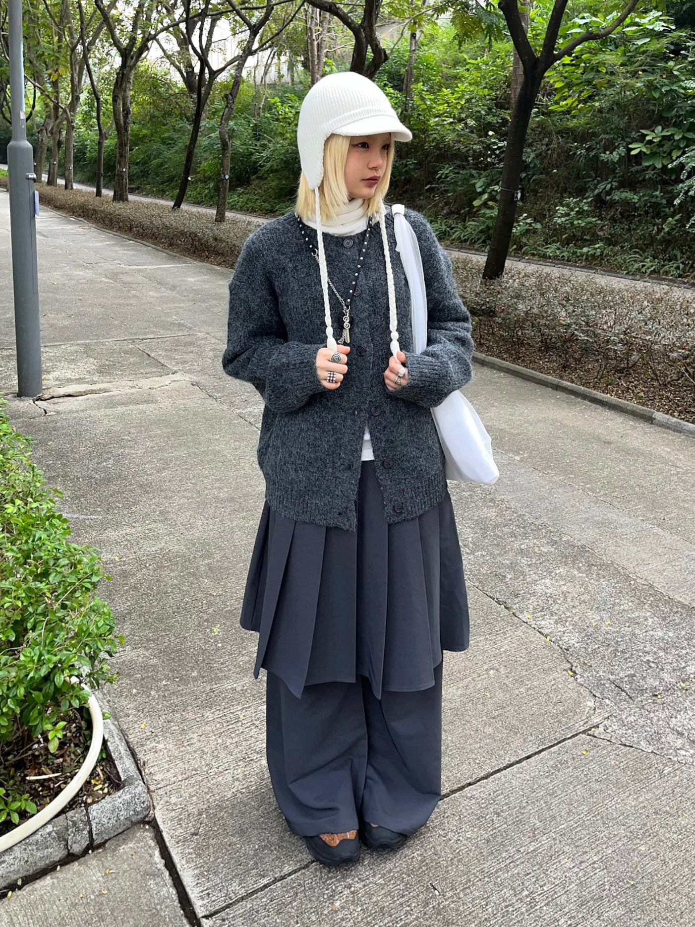 Pleated Skirt Wide Pants
