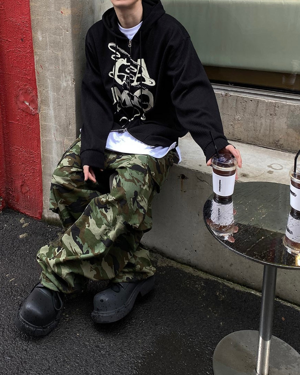 Camo Zip-up Hoodie