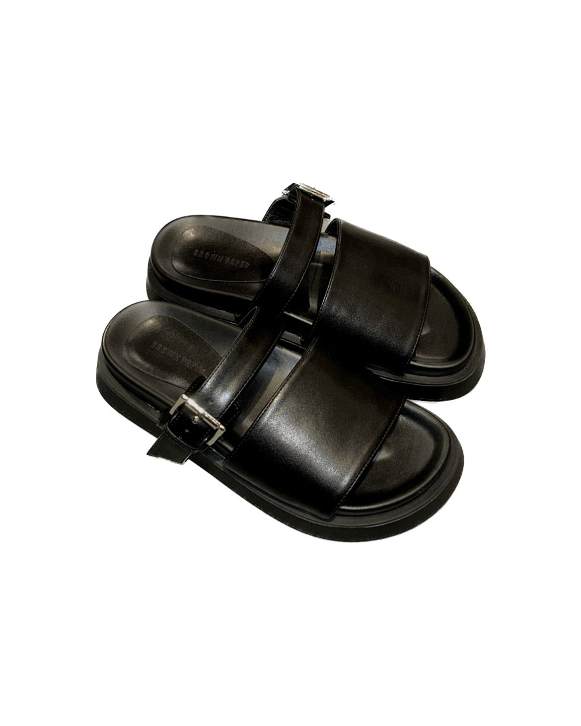 Buckle Platform Slippers