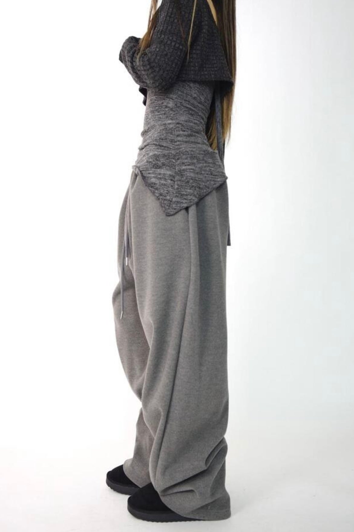 Over Wide Wool Pants