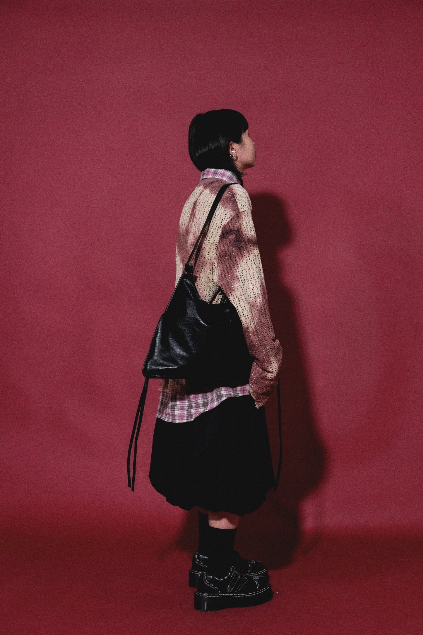Ribbon Volume Leather Bag