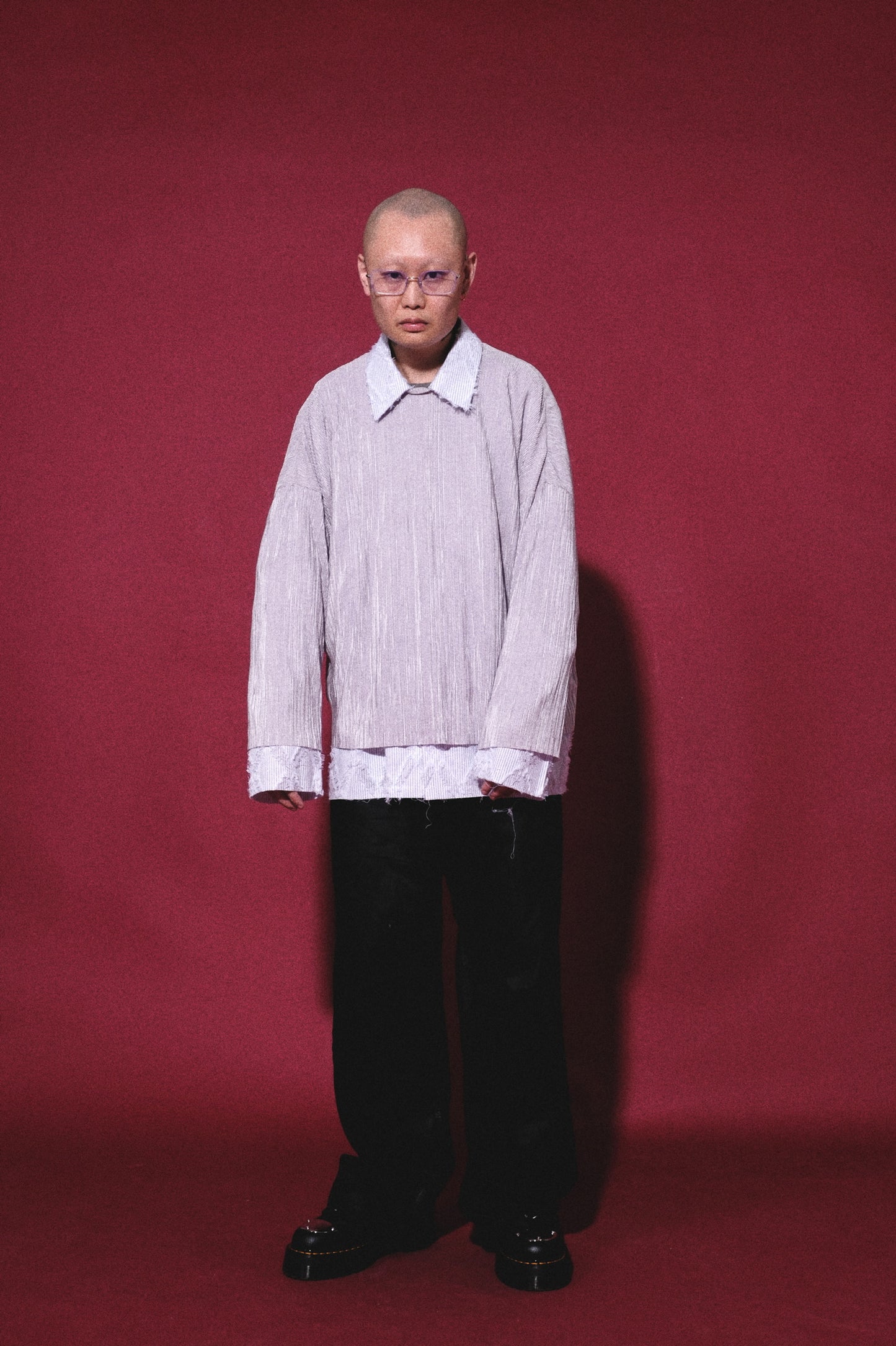 Pleated Shiny Tee