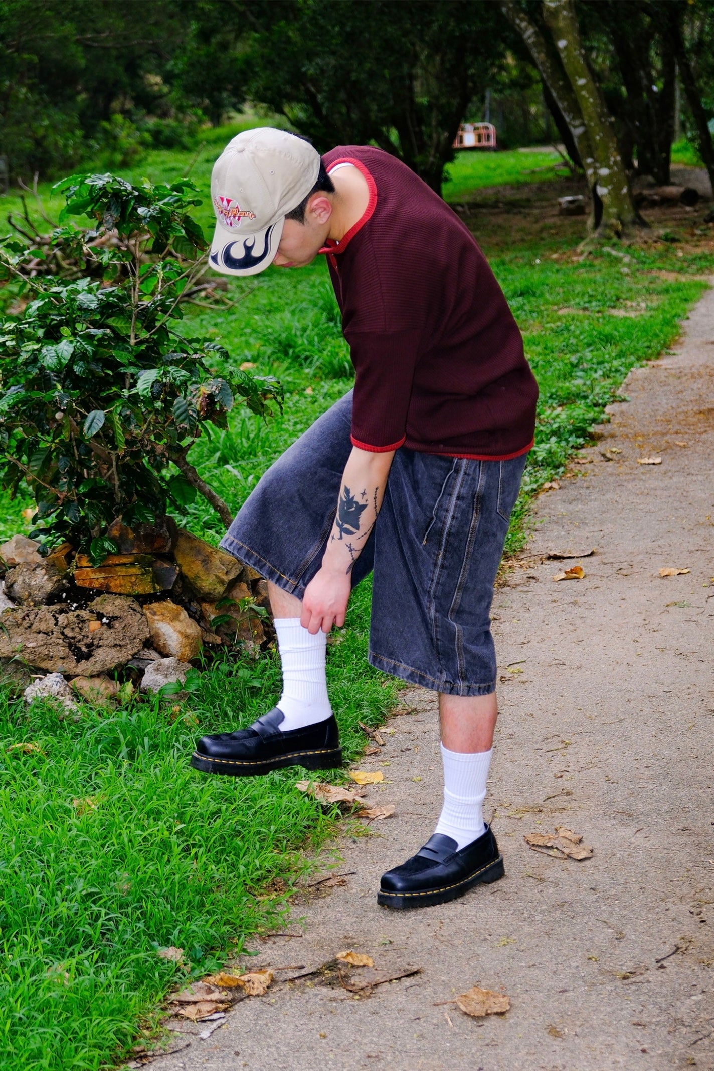 Multi-Seam Denim Shorts