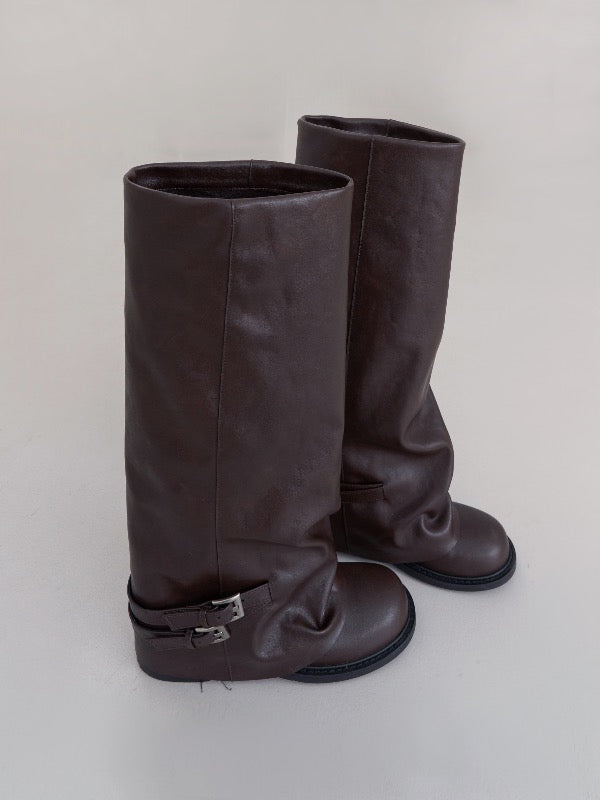 Knee High Fold Boots