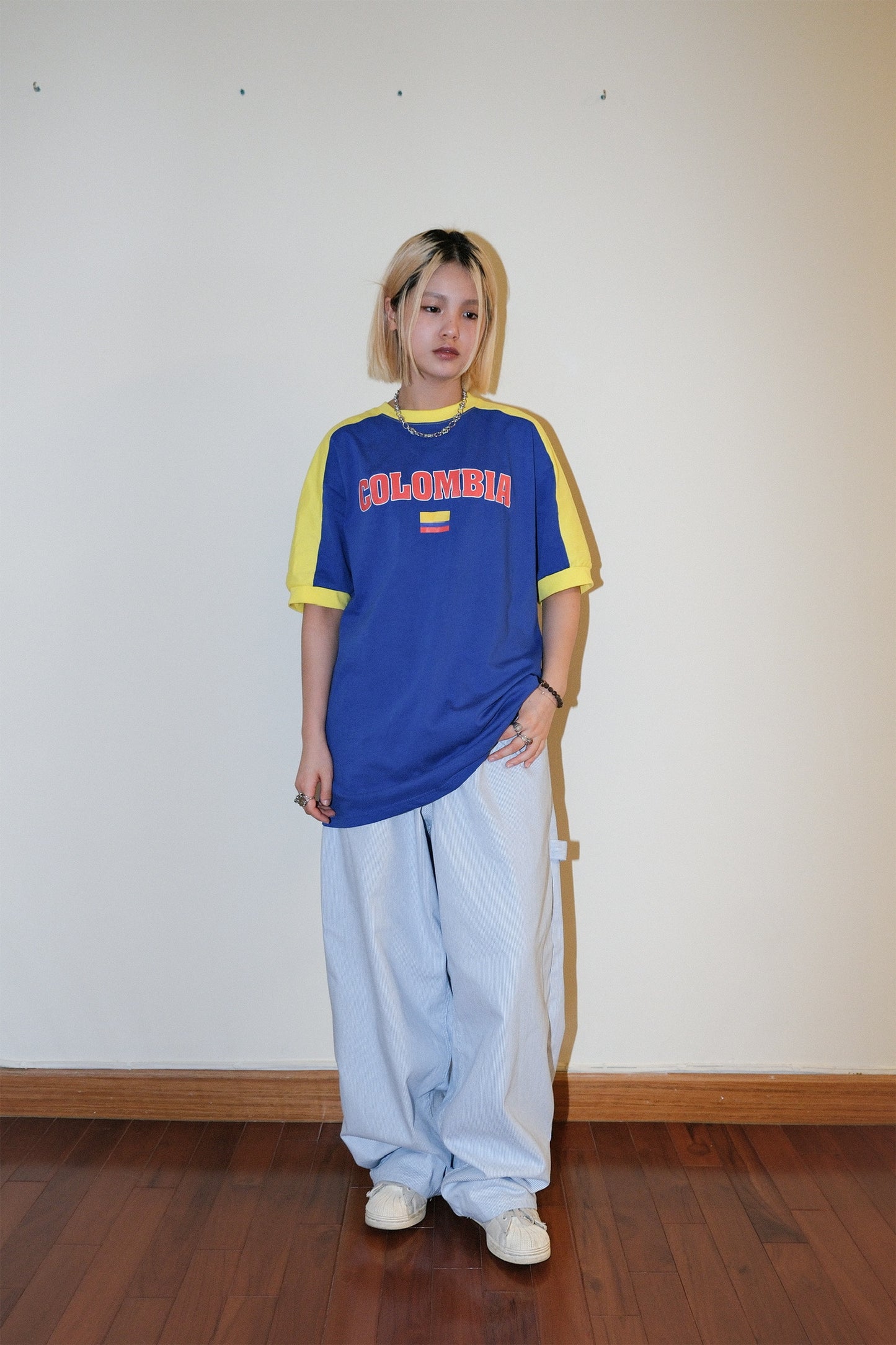 Peace Stripe Wide Pants