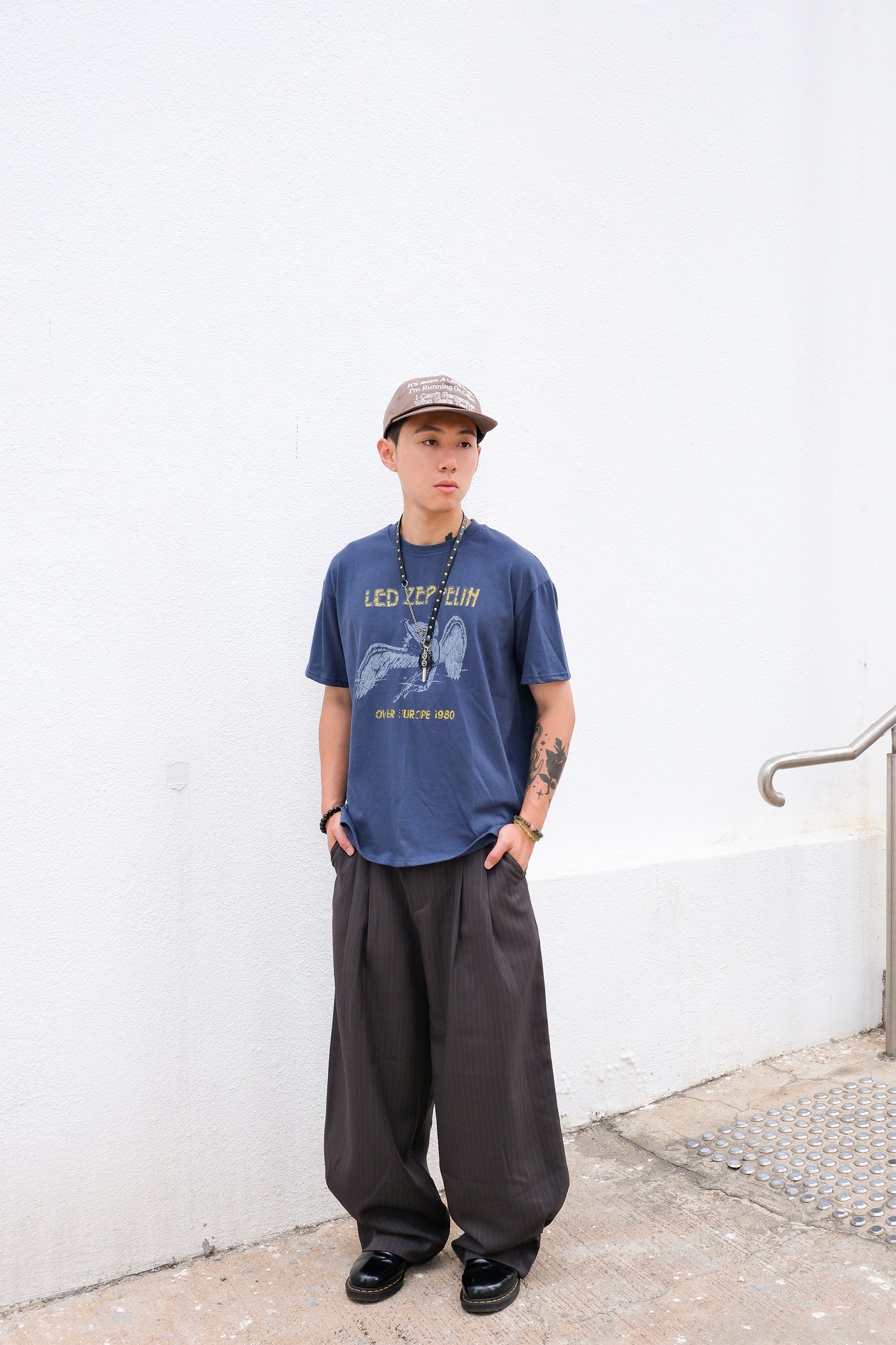 Leen Stripe Slack (navy)