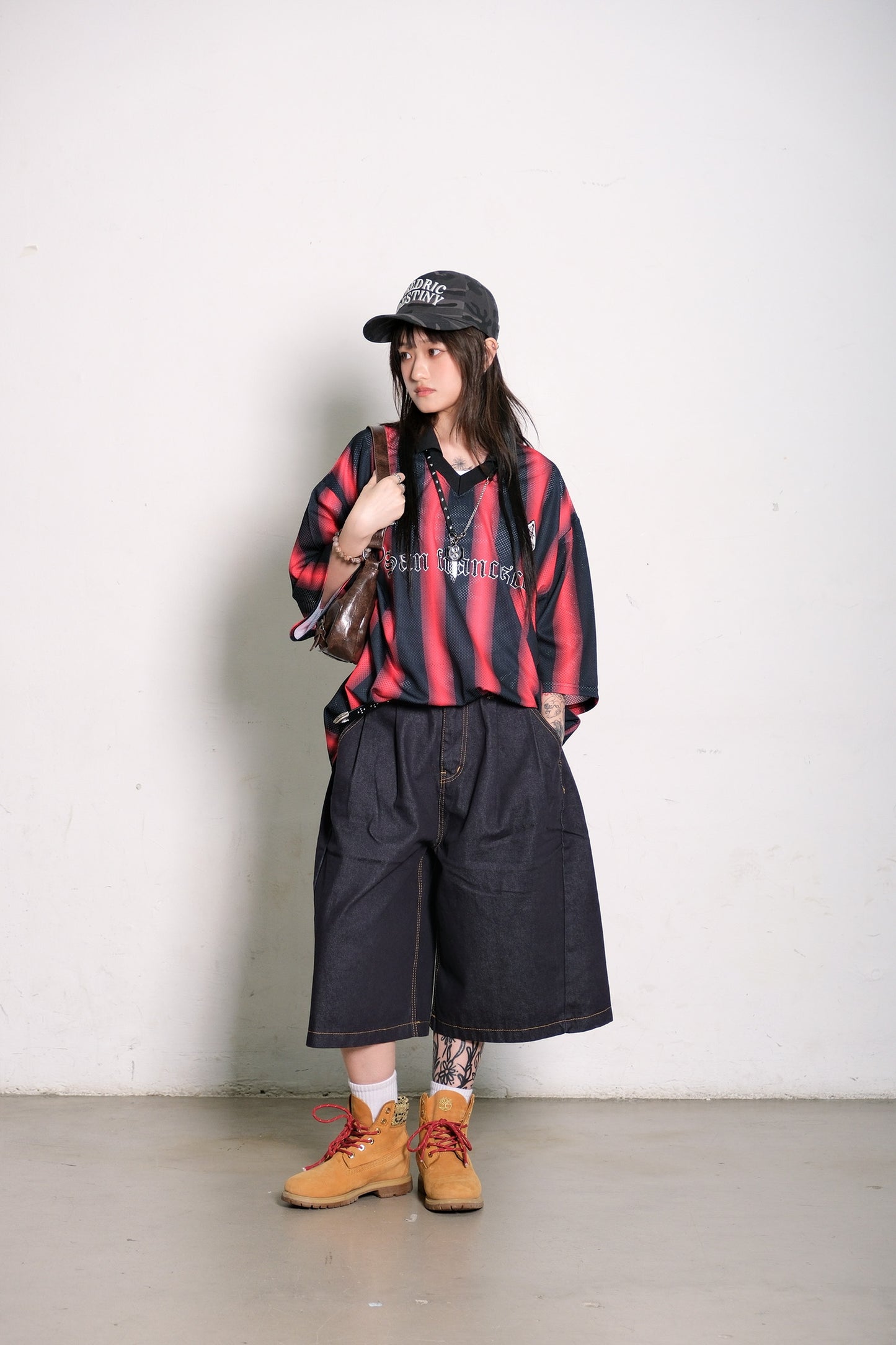 Stitch Raw Denim Shorts
