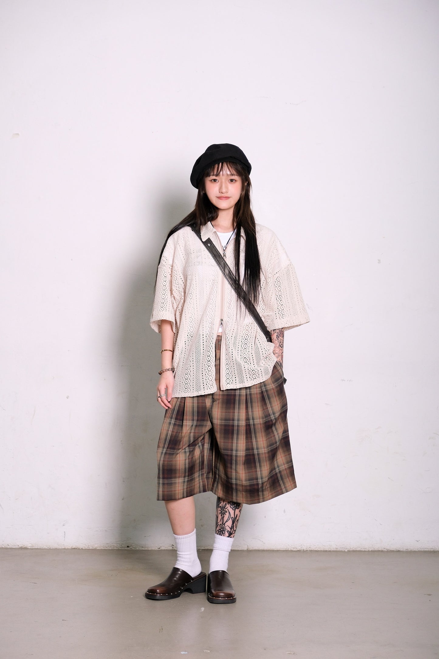 Lace Zipper Shirt