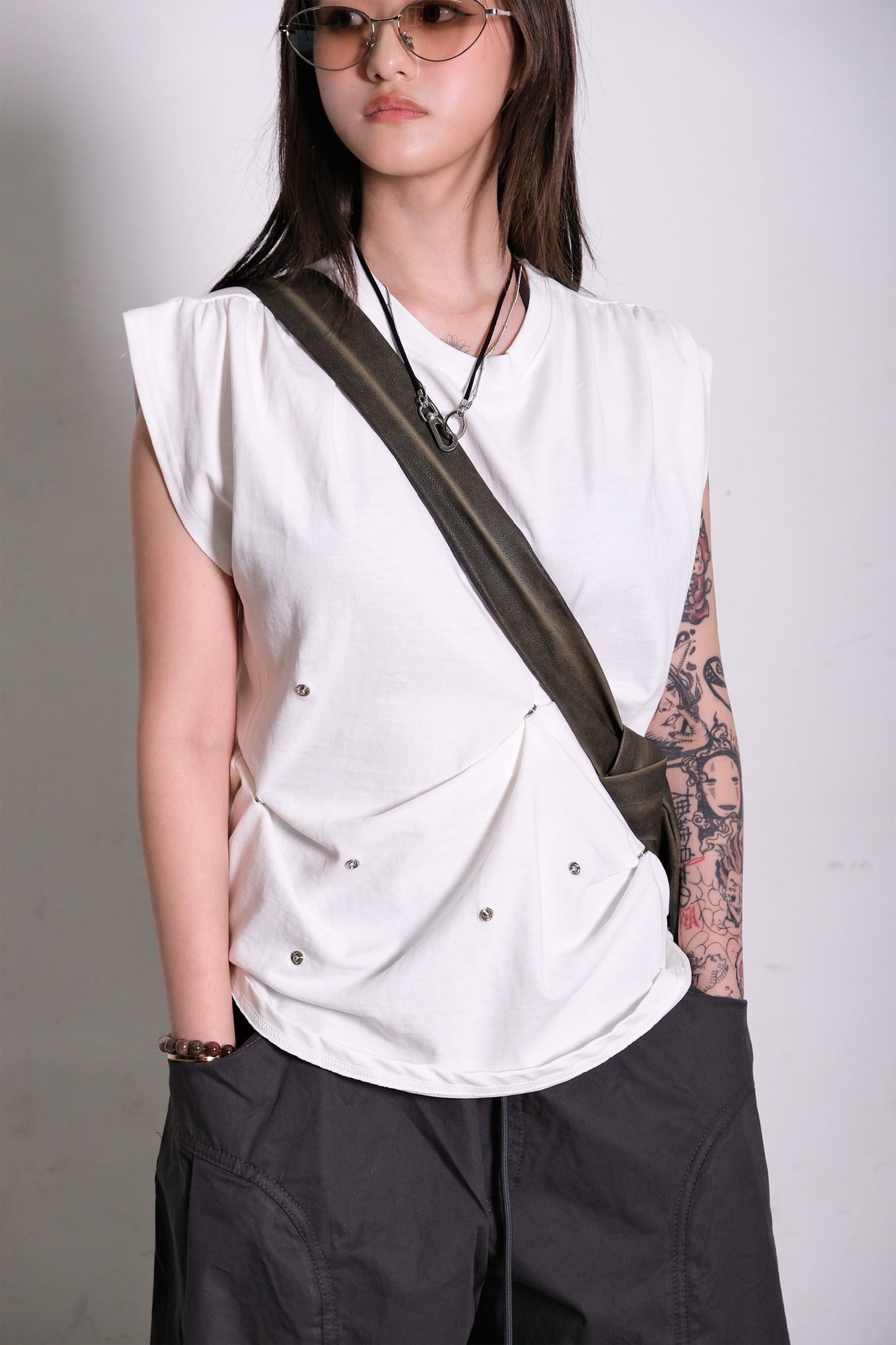 Shirring Snap Top (4colors)