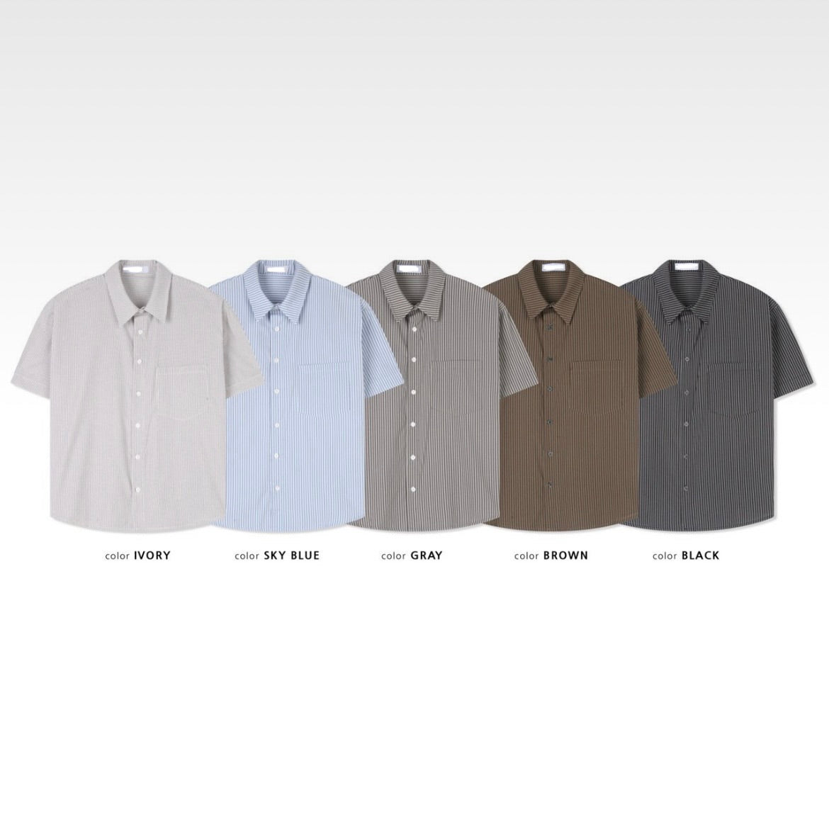 Uni Cropped Striped Shirt (sky blue)