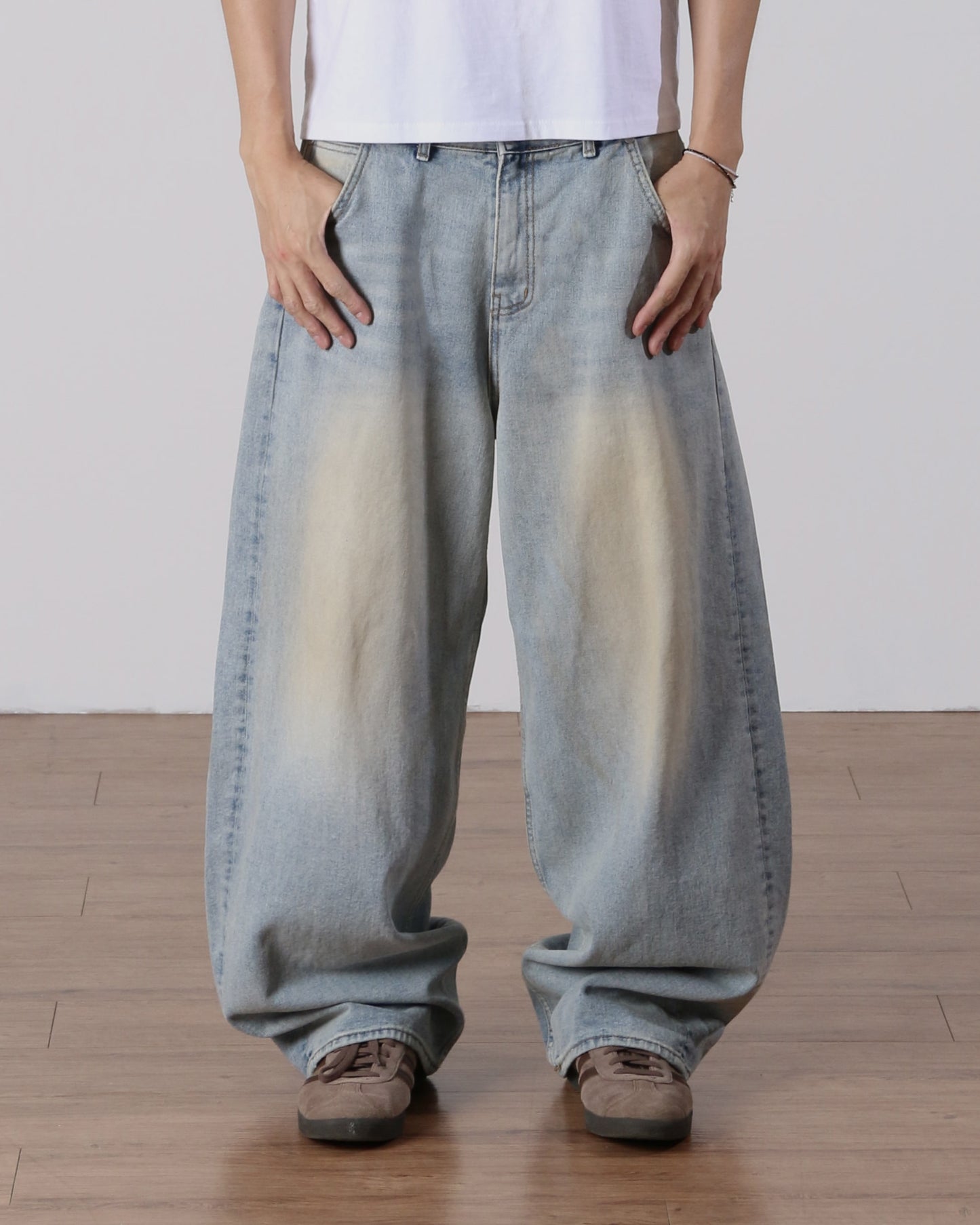 Sand Washed Pocket Jeans