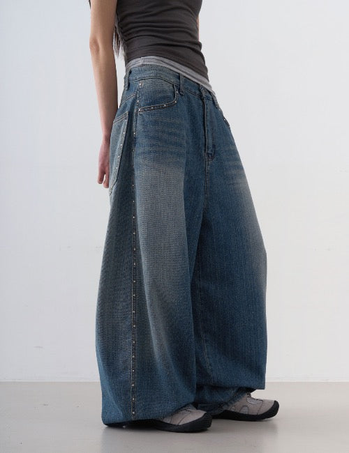 Studded Balloon Jeans