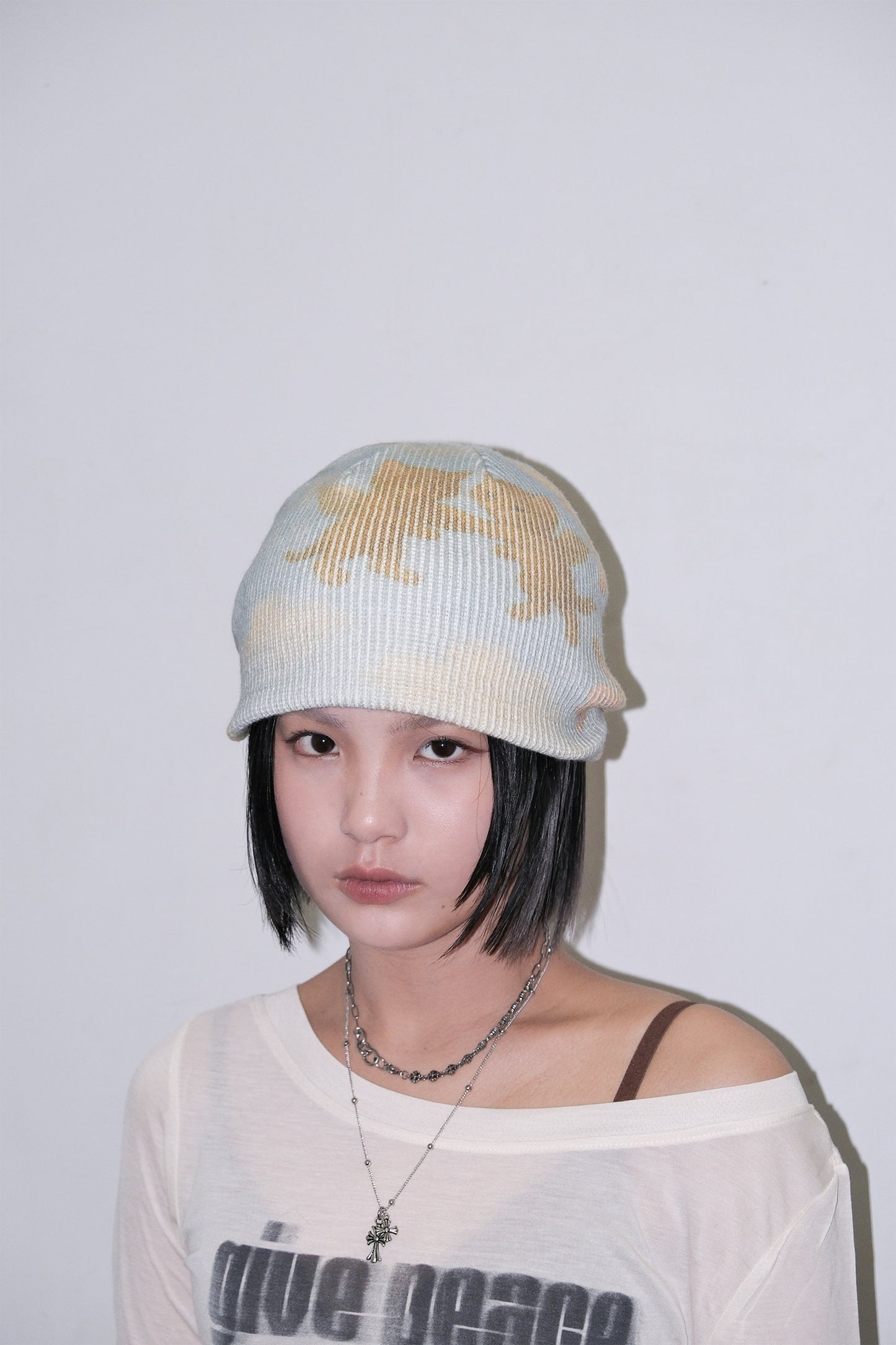 Angel Cat Printed Beanie