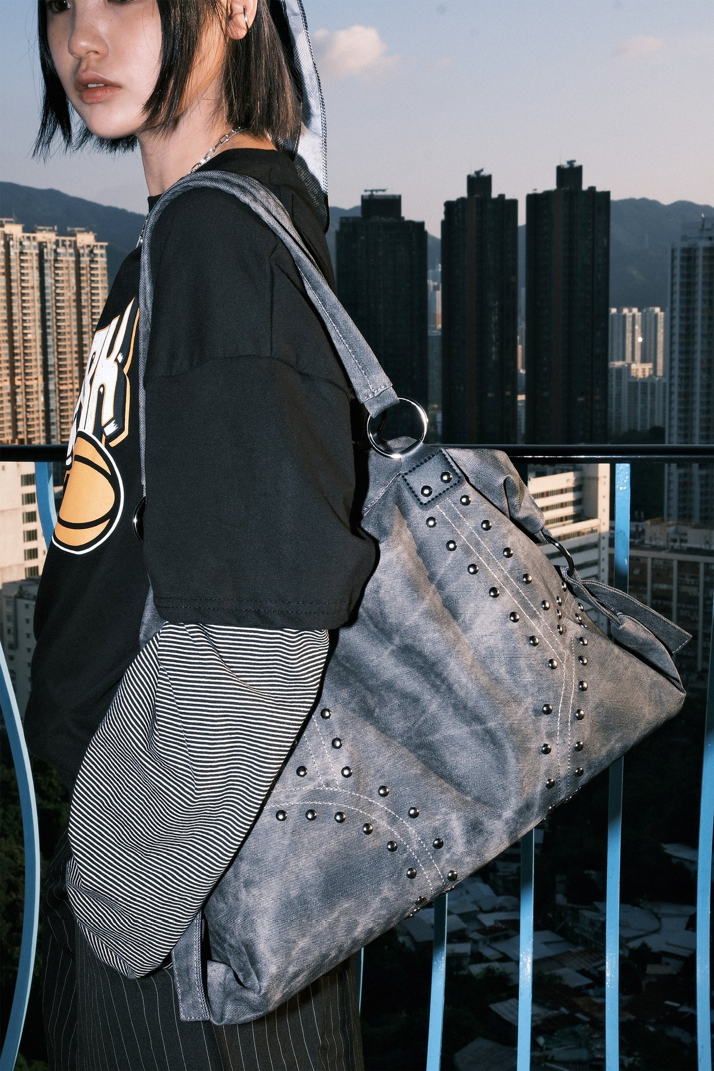 Washed Bohemian Stud Bag