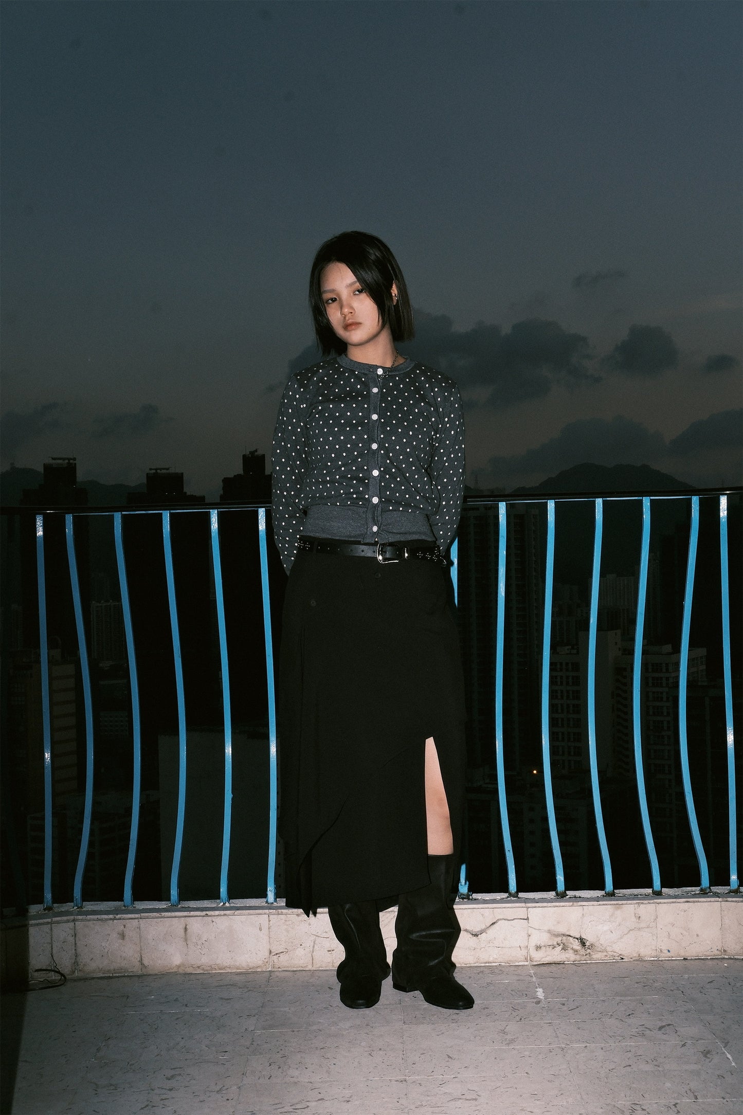 Dot Slim Cardigan