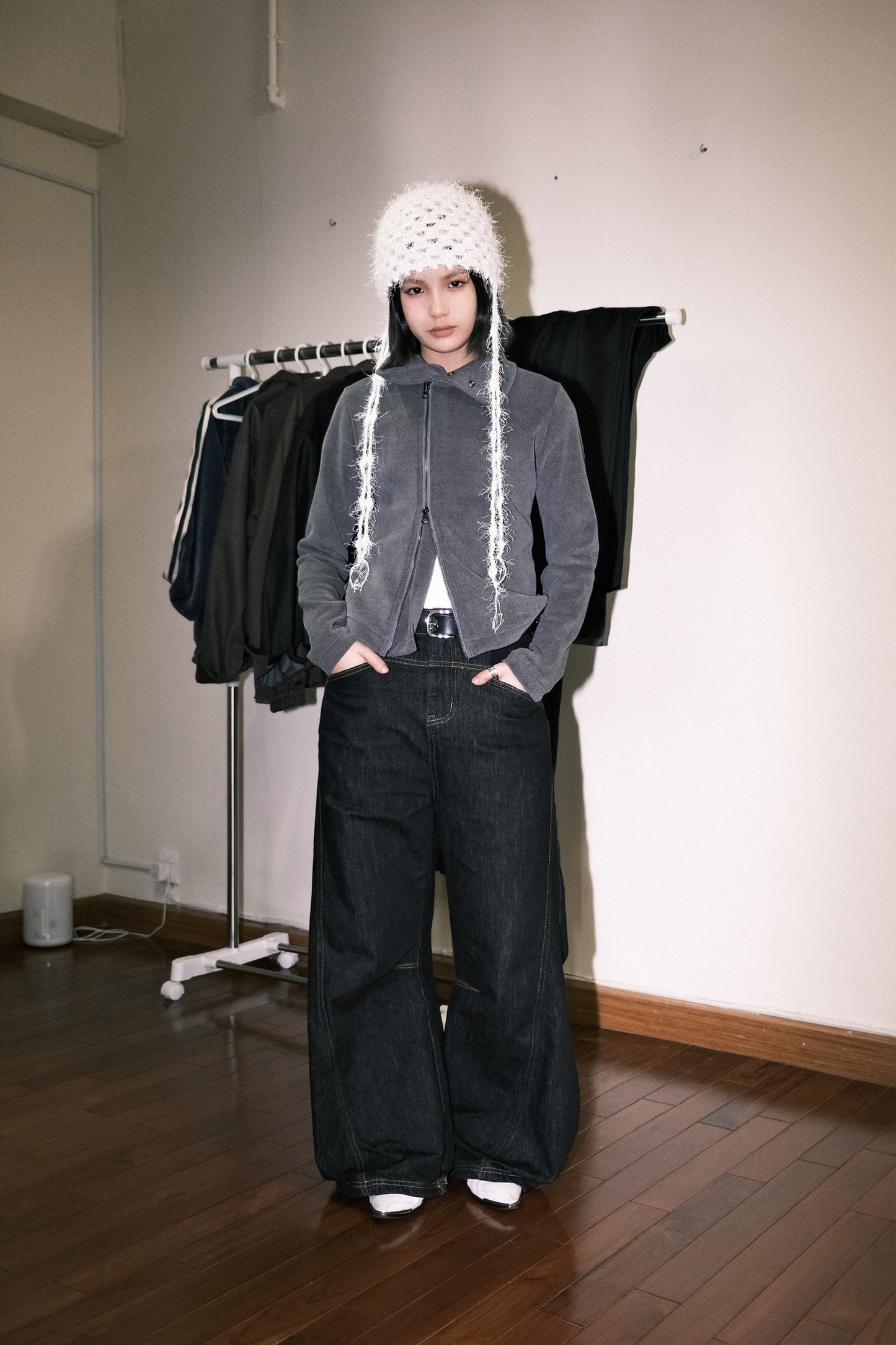 Modified Neck Double Zip Up