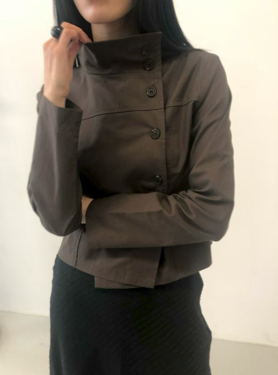 Alexa Mock Neck JK (charcoal)