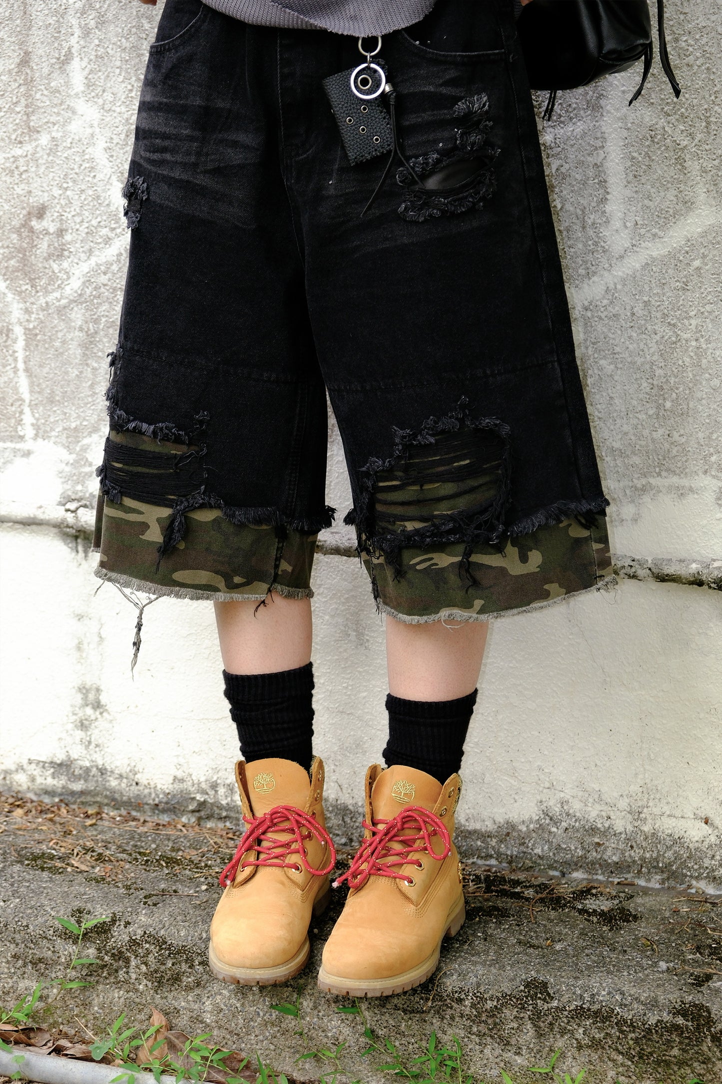 Layered Camo Jorts