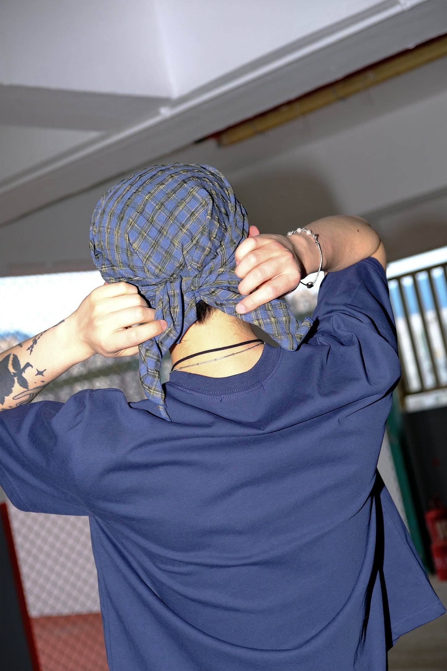 Checker Headband Cap