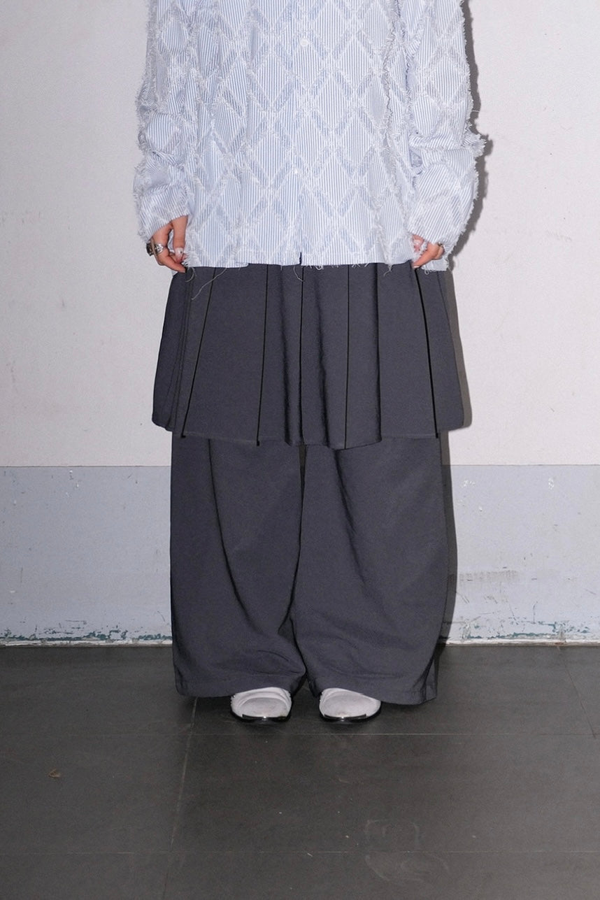 Pleated Skirt Wide Pants