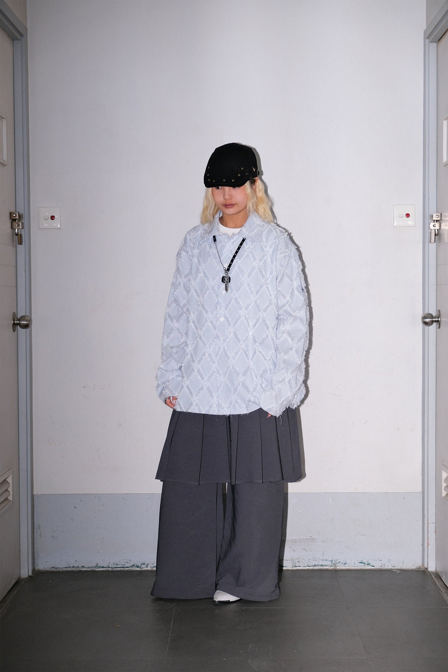 Pleated Skirt Wide Pants