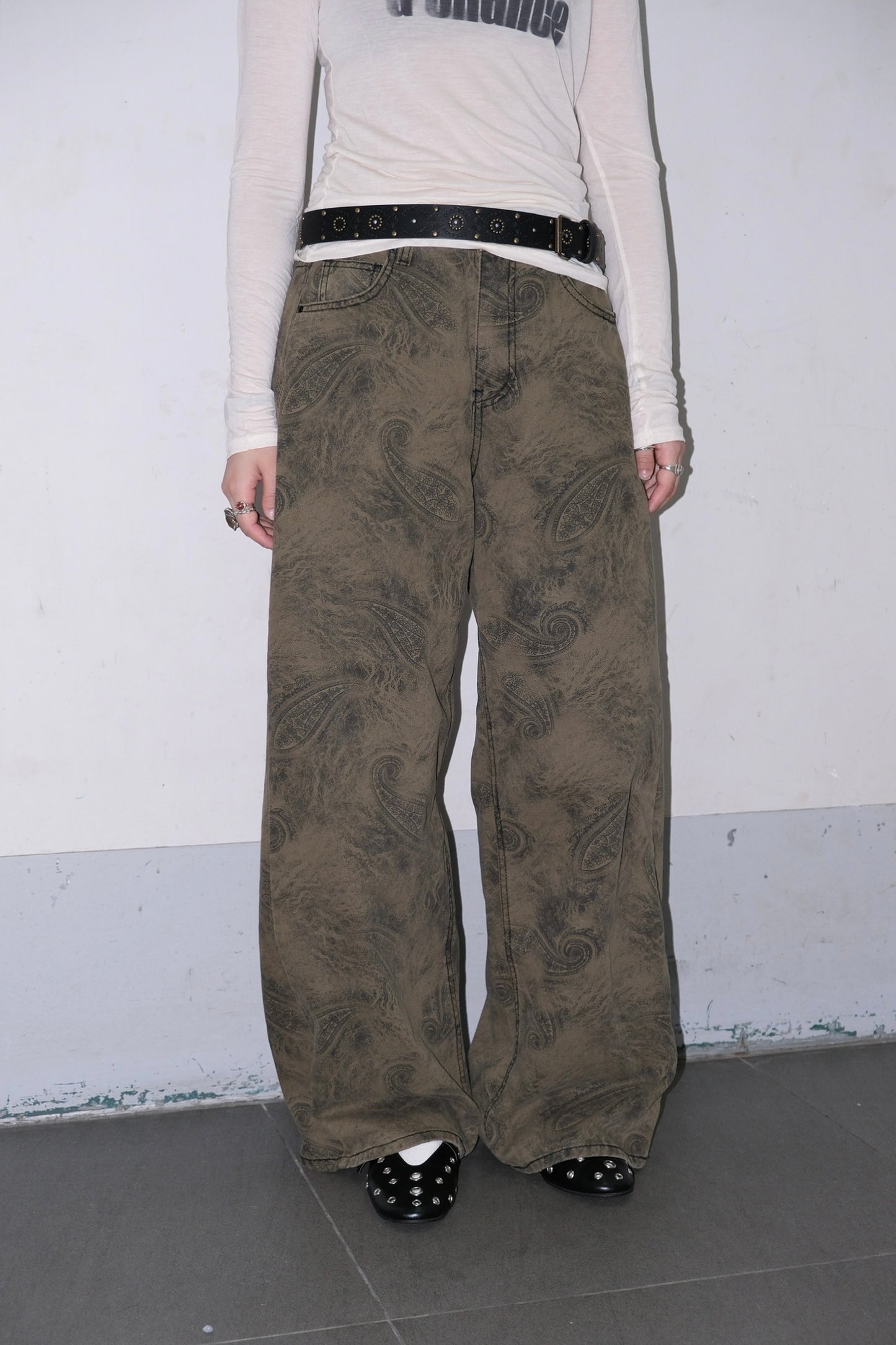 Paisley Wide Jeans