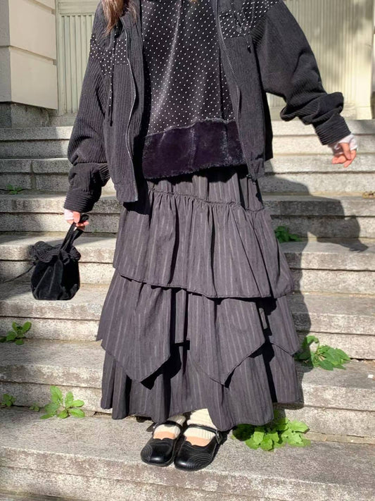 Casey Layered Skirt (Black)