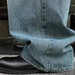 Kolora Lava Denim Larĝa Jeans 