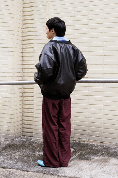MA-1 leather jacket