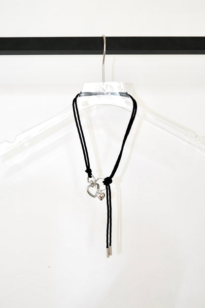 Heart Lock Tie Necklace