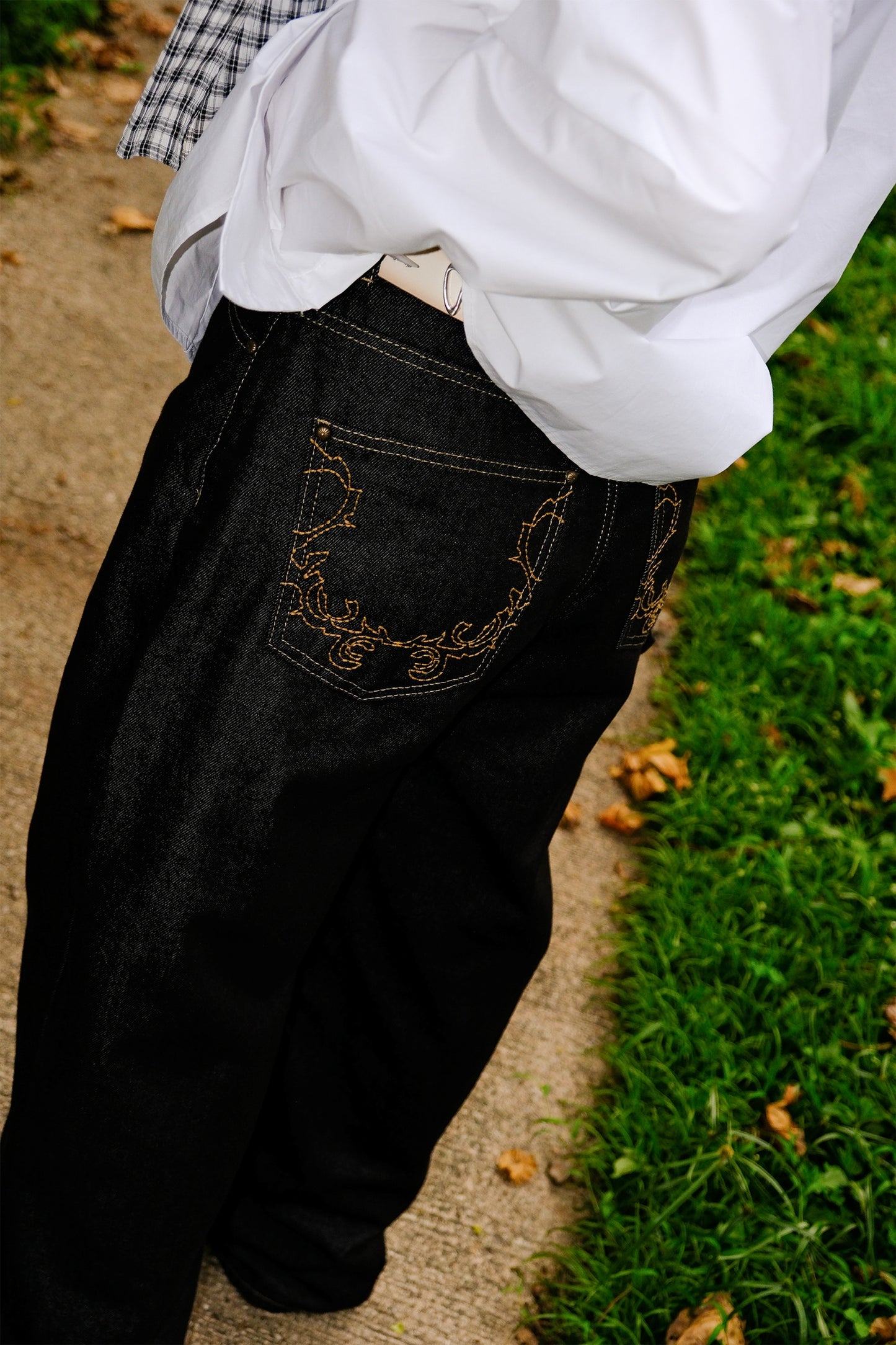 Western Raw Jeans