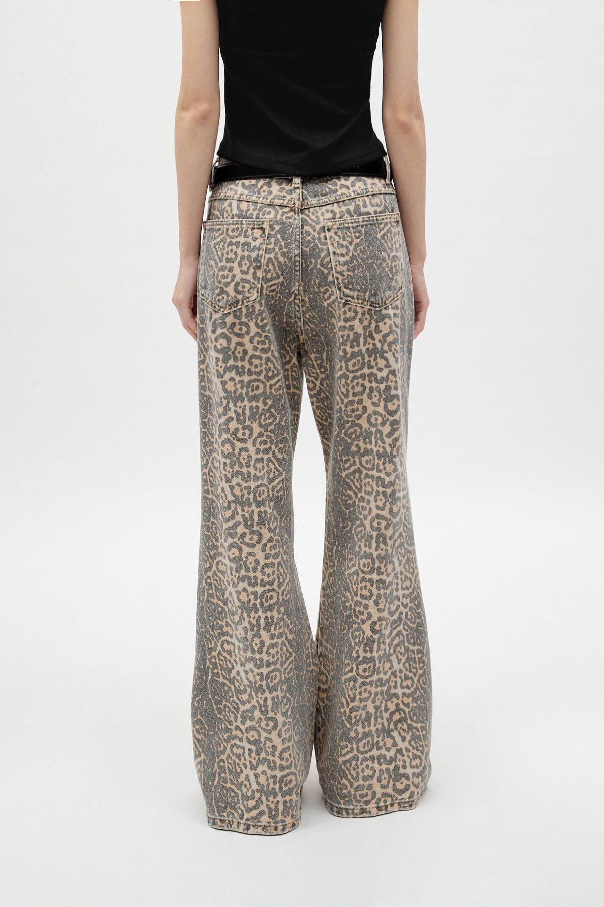 Leopard Washed Jeans