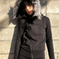 Unbalanced fur hoodie