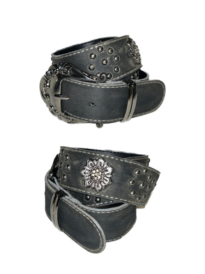 Vintage Flower Studded Belt