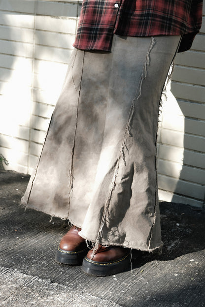 Distressed Fishtail Skirt