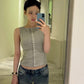 Kayla Button Sleeveless (black)