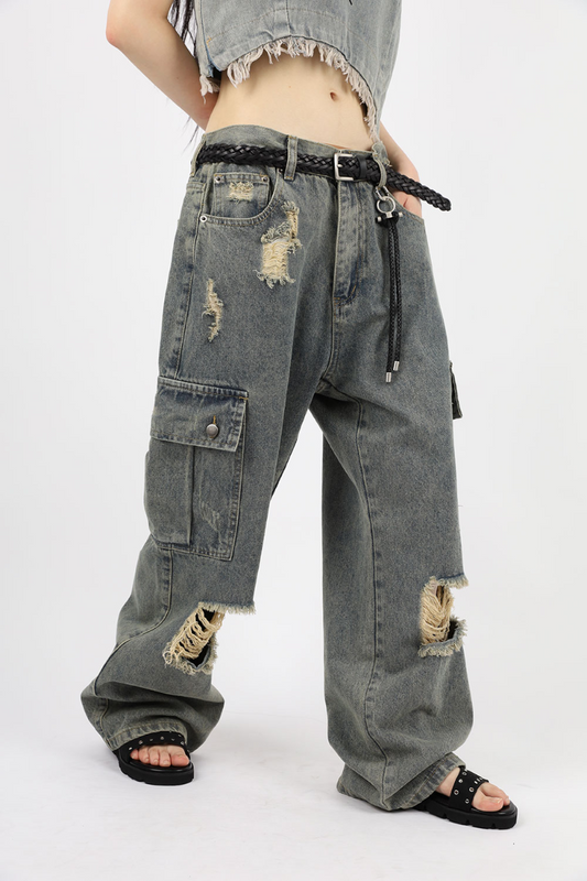 Damaged Cargo Jeans