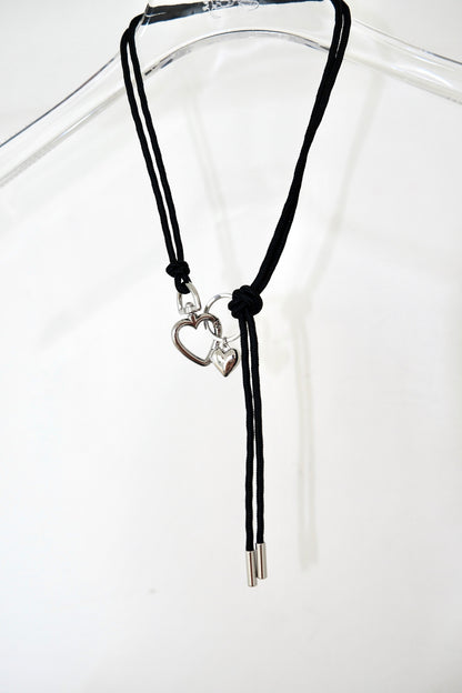Heart Lock Tie Necklace