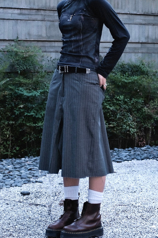 Shoa Stripe Midi skirt