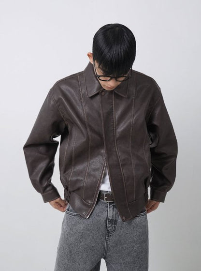 Curve Leather Jacket