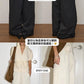 Double Frill Wide Pants (black)