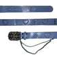 Vintage Rhinestone Leather Belt